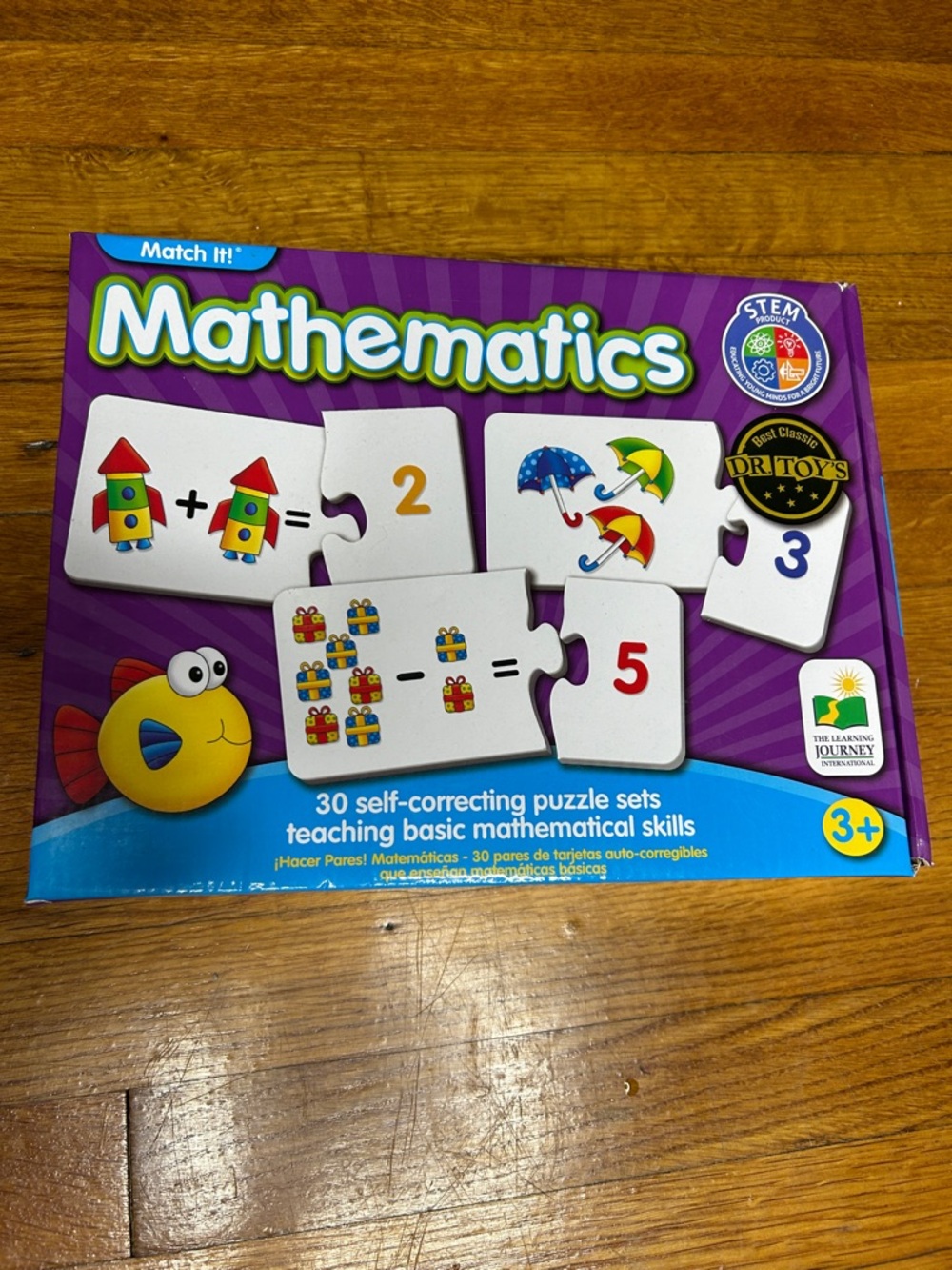 Mathematics Self-Correcting Puzzle Learning Set - Purple